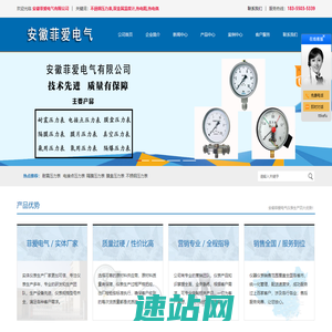 不锈钢压力表-耐震压力表-隔膜压力表厂家-安徽菲爱电气有限公司